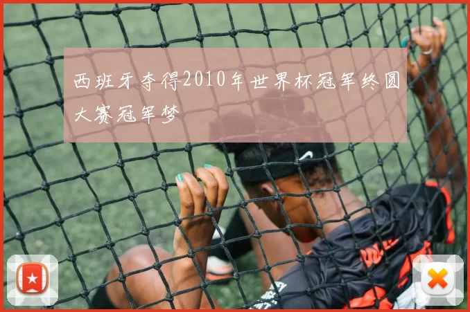 西班牙夺得2010年世界杯冠军终圆大赛冠军梦