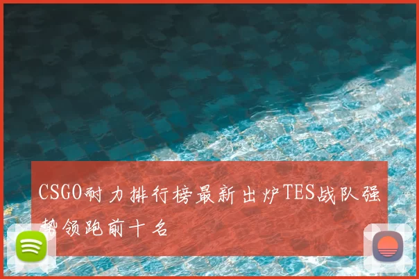 CSGO耐力排行榜最新出炉TES战队强势领跑前十名