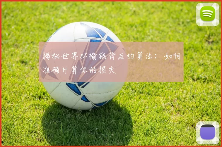 揭秘世界杯输钱背后的算法:如何准确计算你的损失